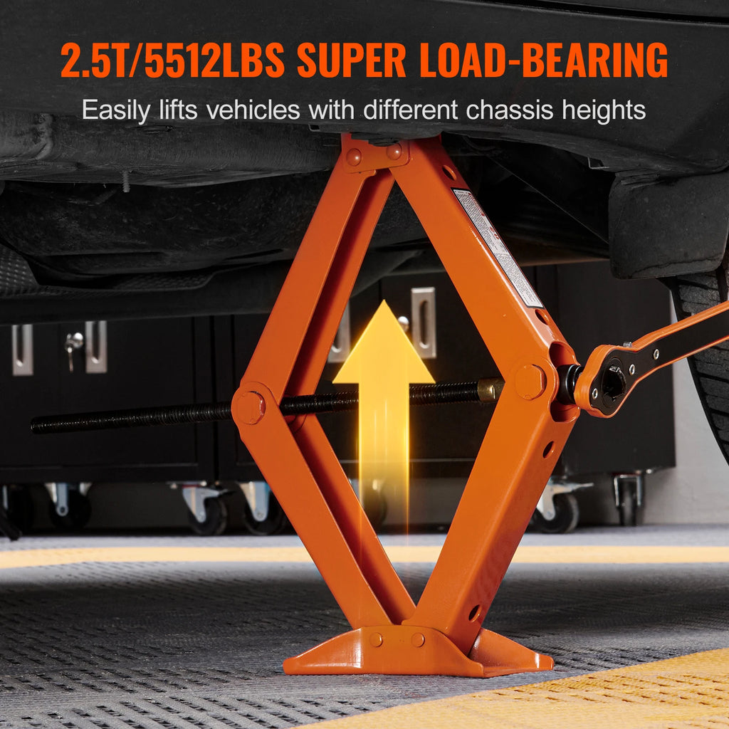 SucceBuy Scissor Jack 2.5Ton/5512 lbs Scissor Car Jack 3.7"-17.1" Lifting Range Scissor Lift Jack Portable Tire Jack for Car Etc CM World