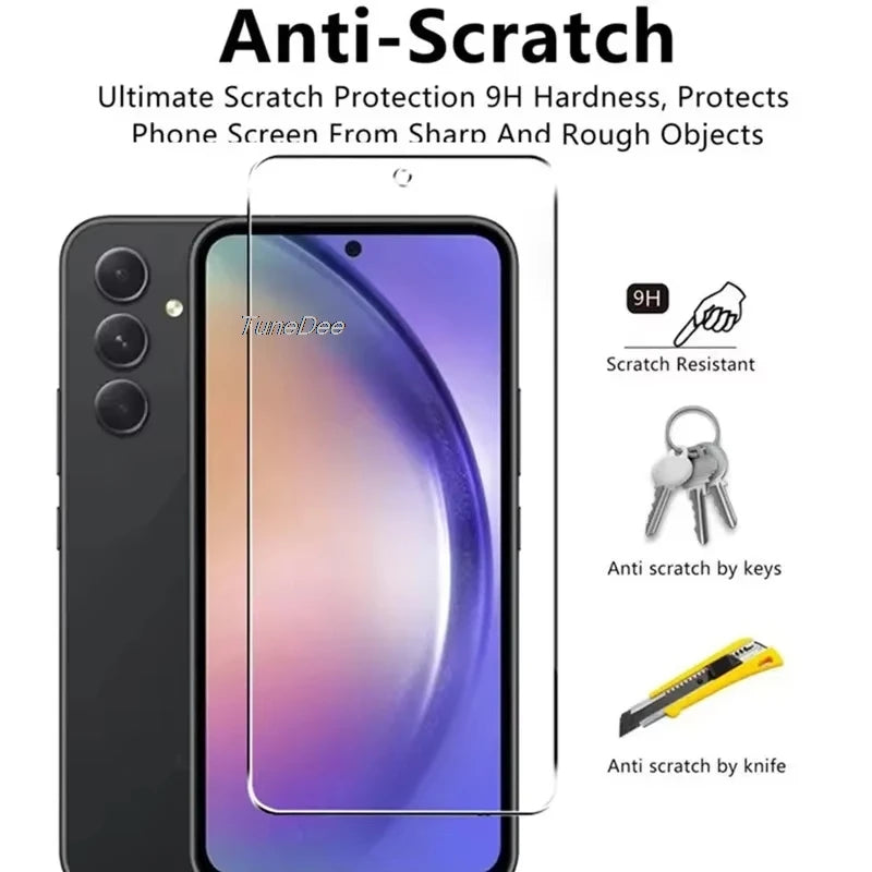3-5Pcs Tempered Glass Screen Protectors For Samsung S26 Ultra S24 S23 S21 S20 S25 FE A57 A37 A56 5G A55 A36 A26 A17 A16 A07 A35