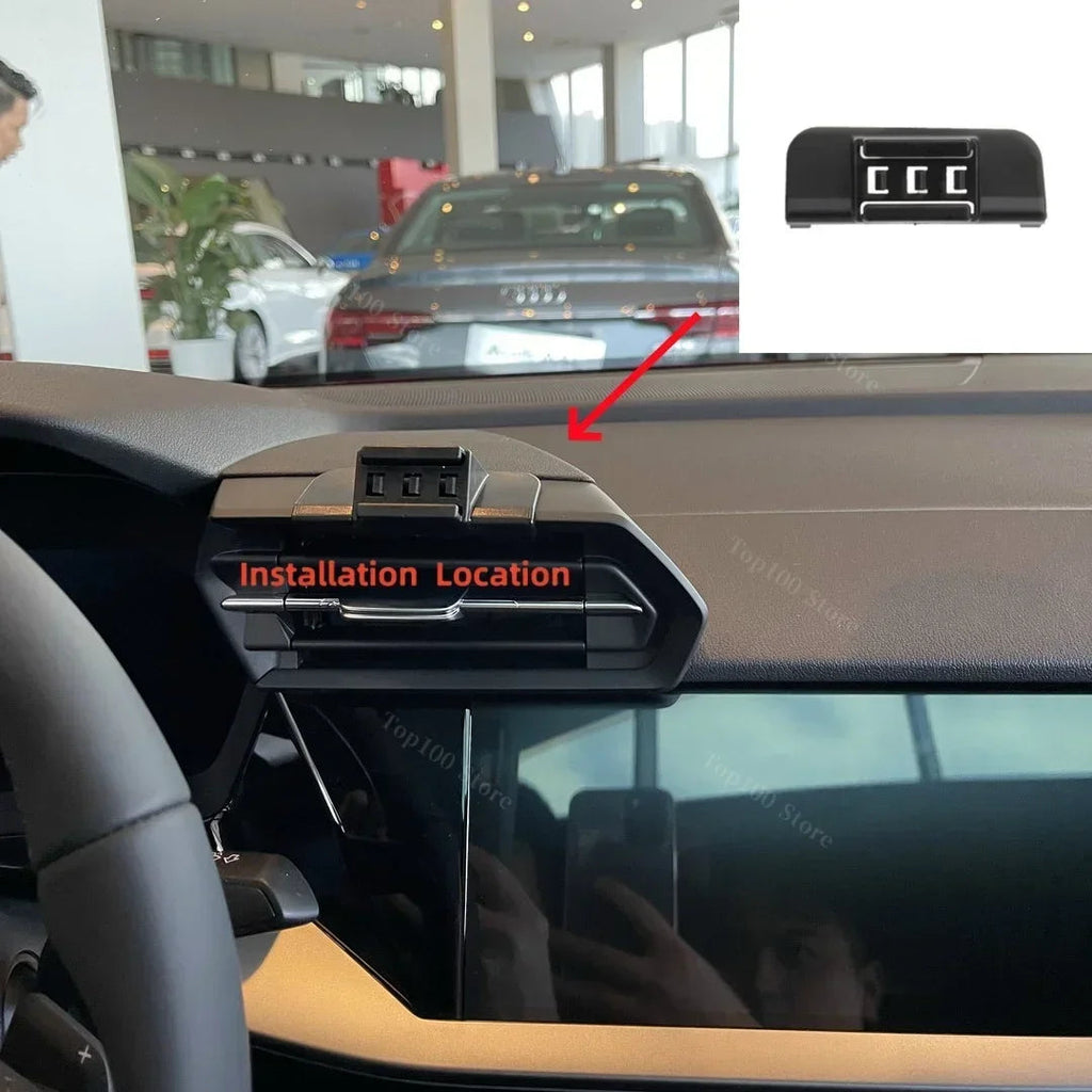 For Audi A3 8Y 2021-2024 Mobile Car Holder Fixed Bracket Base Special Car Cell Phone Mounts Wireless Charging Cars Accessories CM World
