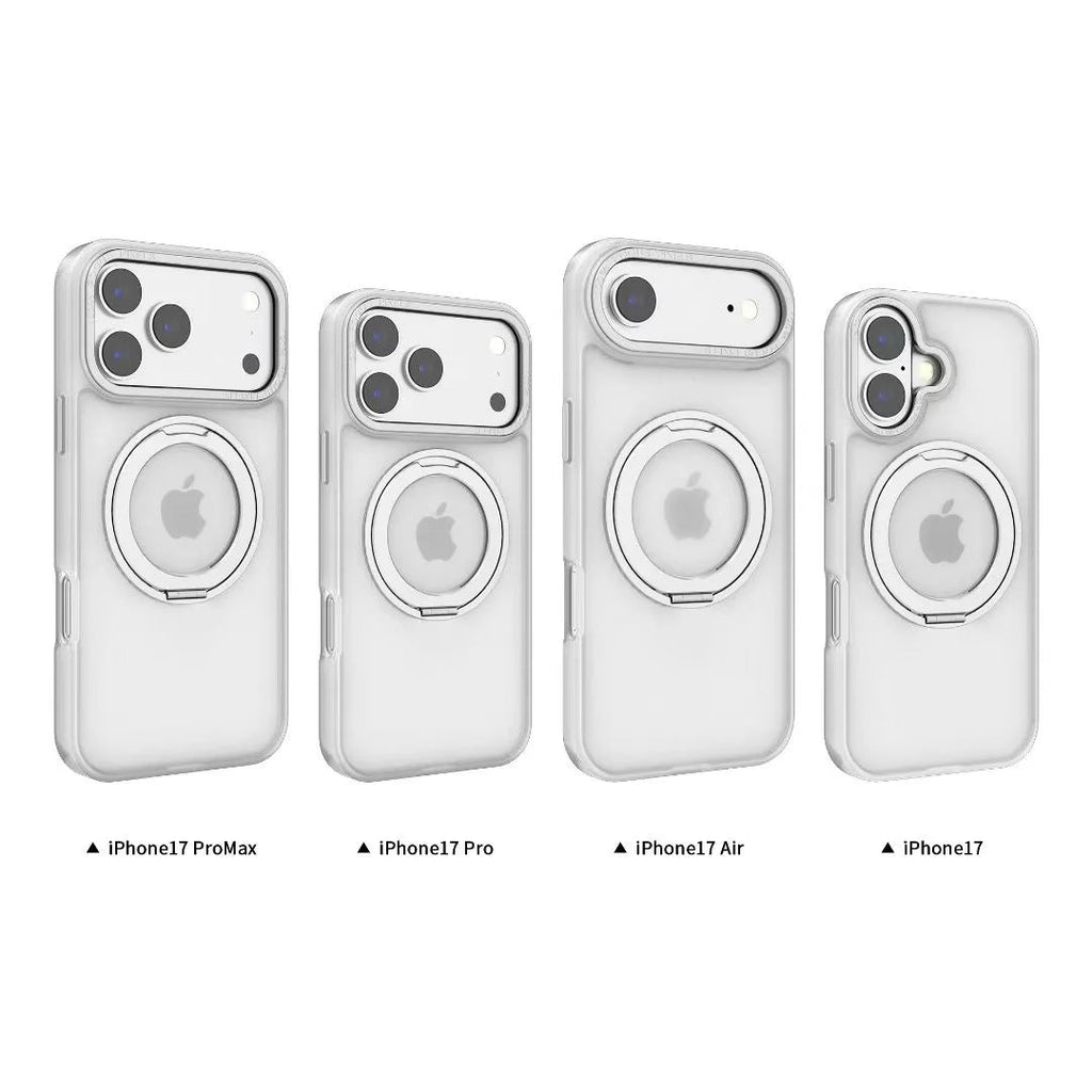 Cover For iPhone 17 pro case 17 Pro Max Case with 360° Rotatable Matte Magnetic Ring Hidden Stand Drop-Proof Protection