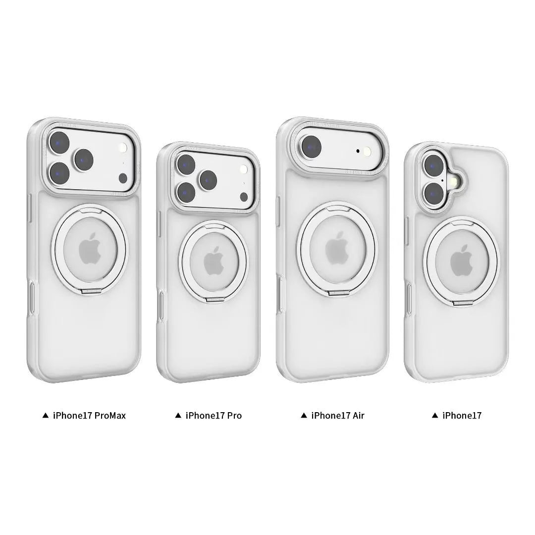 Cover For iPhone 17 pro case 17 Pro Max Case with 360° Rotatable Matte Magnetic Ring Hidden Stand Drop-Proof Protection