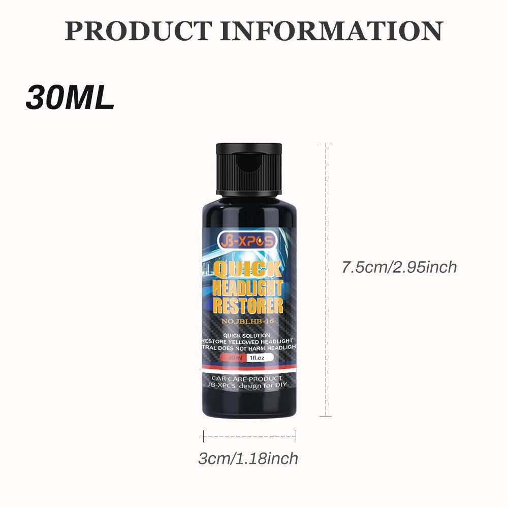 Headlight Restoration Polishing Headlamp Scratch Remover Repair Cleaning Paste Remove Oxidation Headlight Polish Liquid LHB-16 CM World