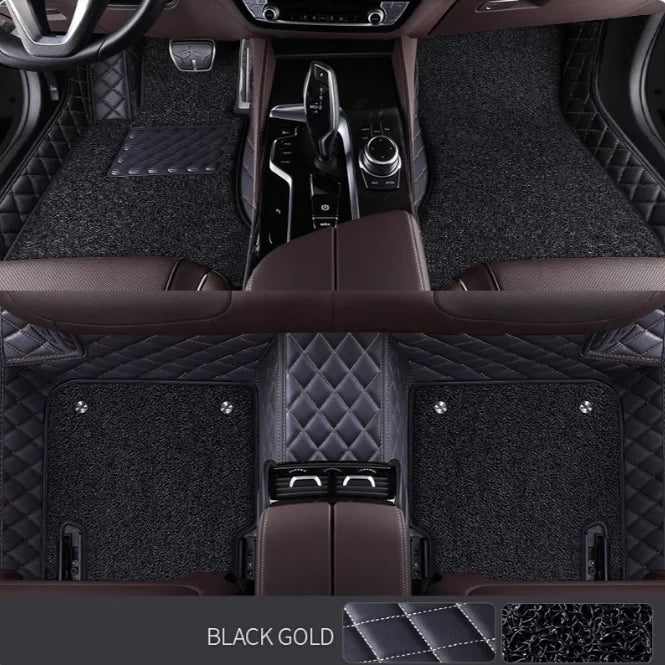 Double layer 5D Custom Car Floor Mats For Audi A6 C5 1997-2005 Years Auto Carpets Foot liners car Accessories voiture
