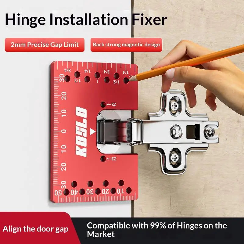 Reusable Magnetic 2mm Cabinet Hinge Spacer Gap Alignment Tool for Wardrobe Door Installation Cabinet Repair DIY Woodworking