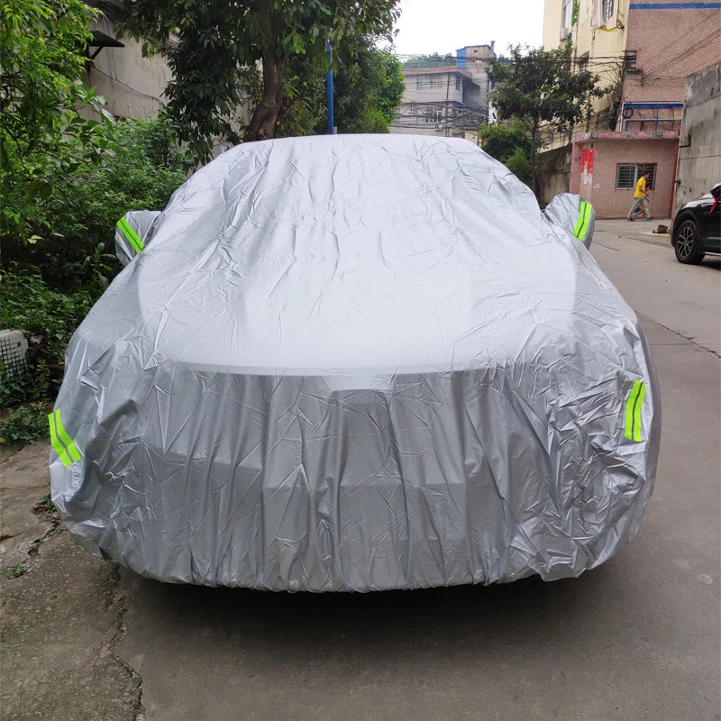 Universal SUV/Sedan Full Car Covers Outdoor Sun Rain Snow Protection UV Car Umbrella Silver S-XXL Auto Case Cover
