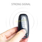 For Audi Black Transparent Car Key Fob Case Cover A3/S3 A6(C8) A7 A8 Q7 Q8 e-tron Sportback/GT S6 S7 S8 Keychain Accessories CM World