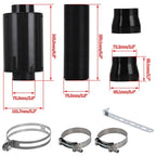 Universal 3" Racing Carbon Fiber Cold Feed Induction Kit Air Intake Kit Air Filter Box With Fan or Wihout  Fan CM World