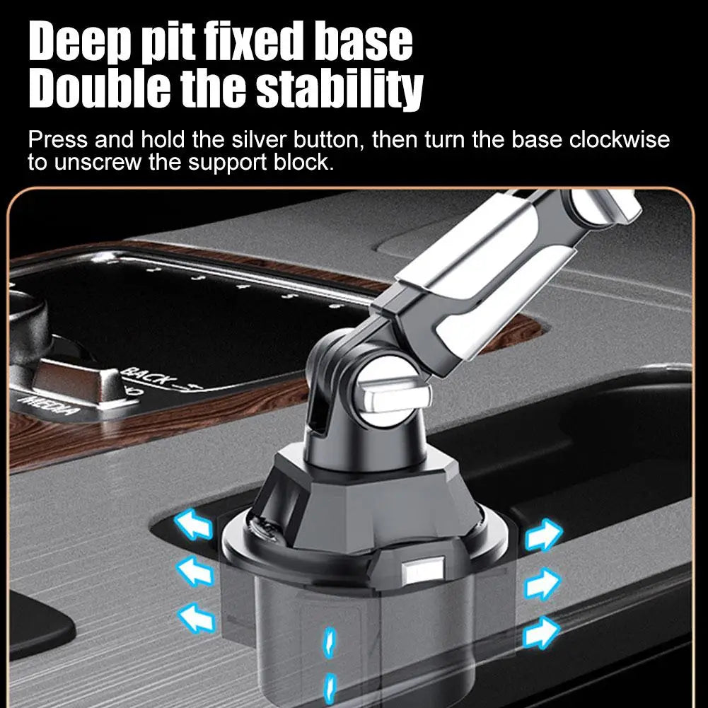 Universal Car Phone Holder Cellphone Mount Stand Adjustable Car Cup Phone Mount for iPhone 16 15 14 Por MAX Huawei Samsung