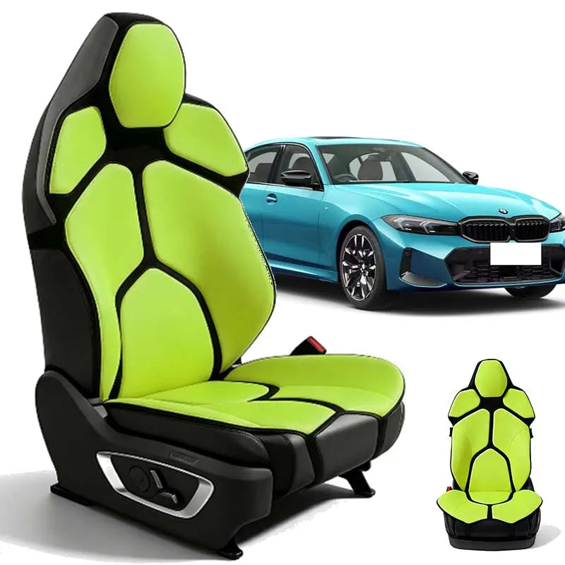 For BMW 3 Series Ergonomic Mesh Lumbar Support Cushion Massage Back Pad Breathable Car & Office Dual Use Auto Accessories
