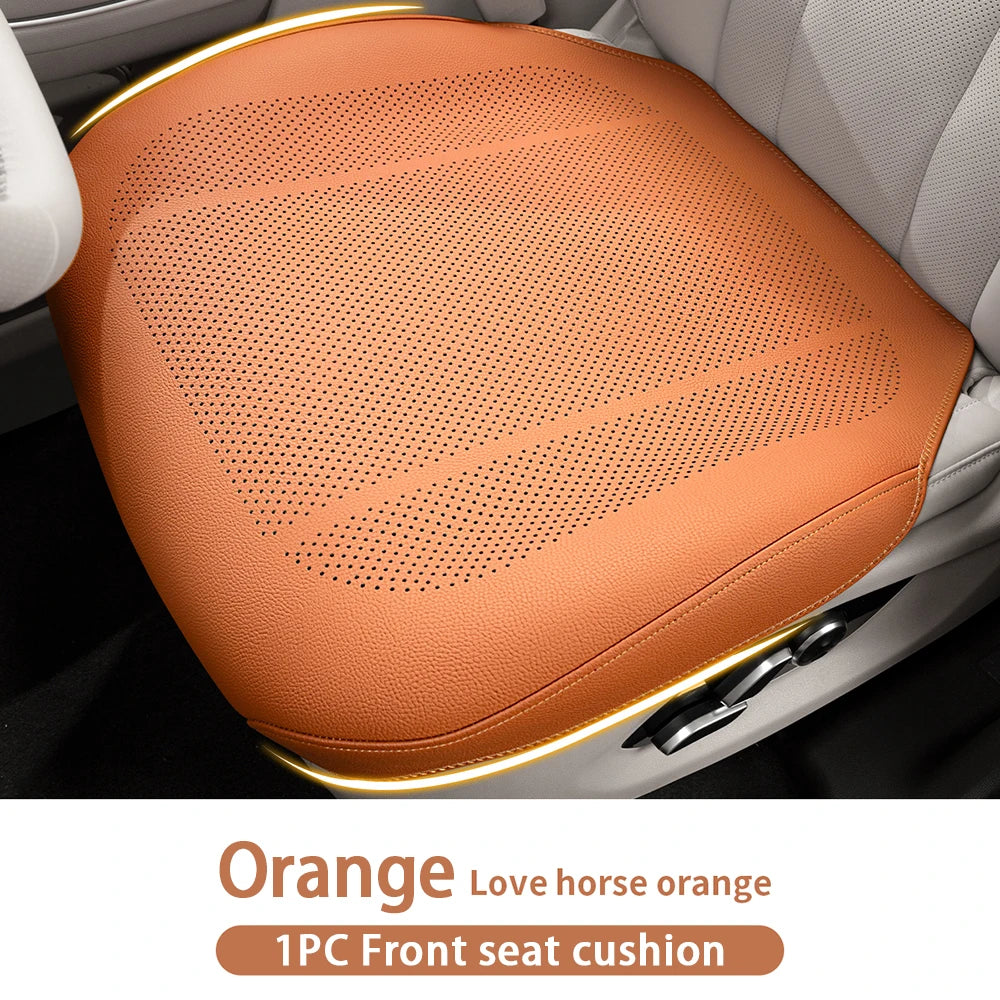 Universal Car Seat Cushion Leather Breathable Hole Summer Car Interior Car Seat Cover Four Seasons Automotive Parts
