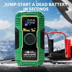 12V Car Jump Starter with Air Compressor, Portable Battery Booster Power Bank, Tire Inflator Pump for SUV Auto Emergency Kit