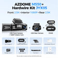 AZDOME Dash Cam M550 4K+2.5K Built-in GPS WiFi Car Dash Camera Front Inside Rear 3 Way IR Night Vision Car DVR Support Rear Cam Car Mobile World