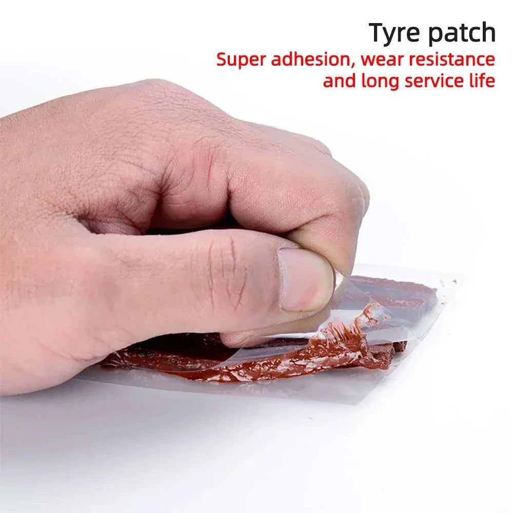Car Tire Repair Kit Studding Tool with Rubber Strips Tool Puncture Plug Tool Set Glue Free Auto Motorcycle Repair Tire Film Nail CM World