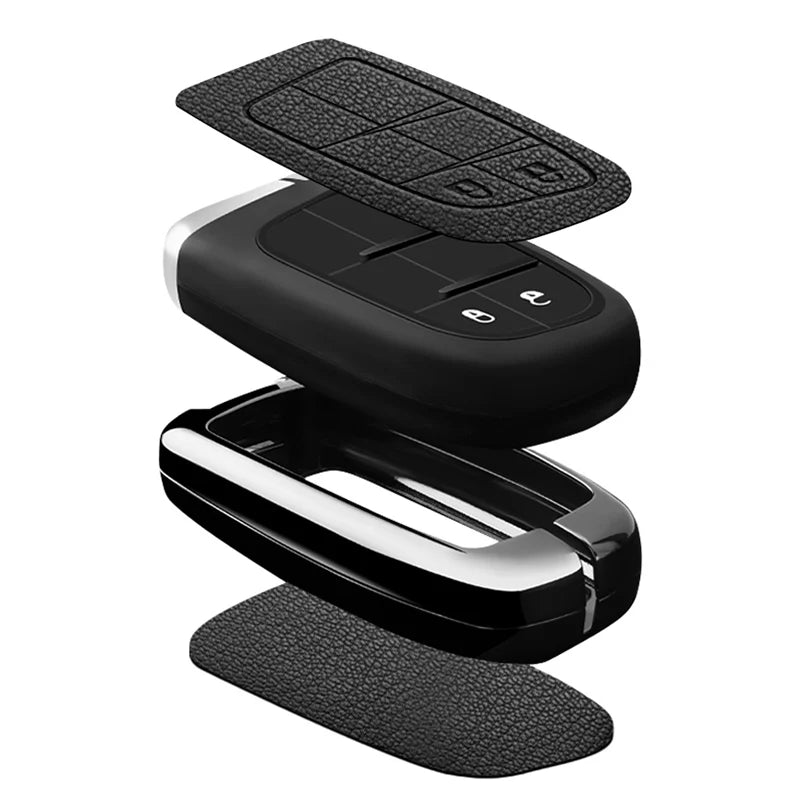 Car Key Case Cover For Jeep WK2 KL BU MP Renegade Grand Cherokee Dodge Ram Charger Challenger Chrysler 300C Journey Keychain