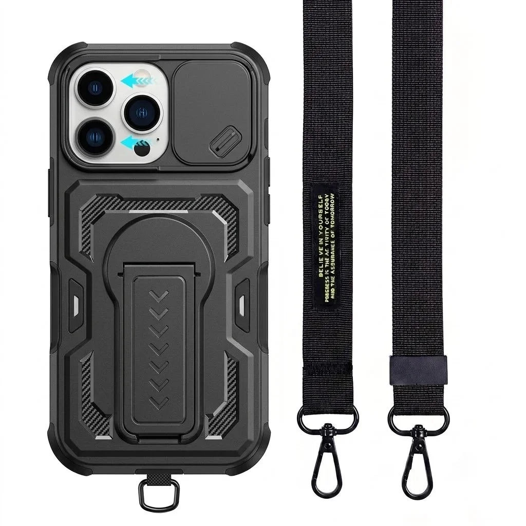 Anti-Shock Cover with Long Strap Crossbody Case for Iphone 16 Pro Max 17 Air 18 Pro 16e 17e Iphone16 Iphone17