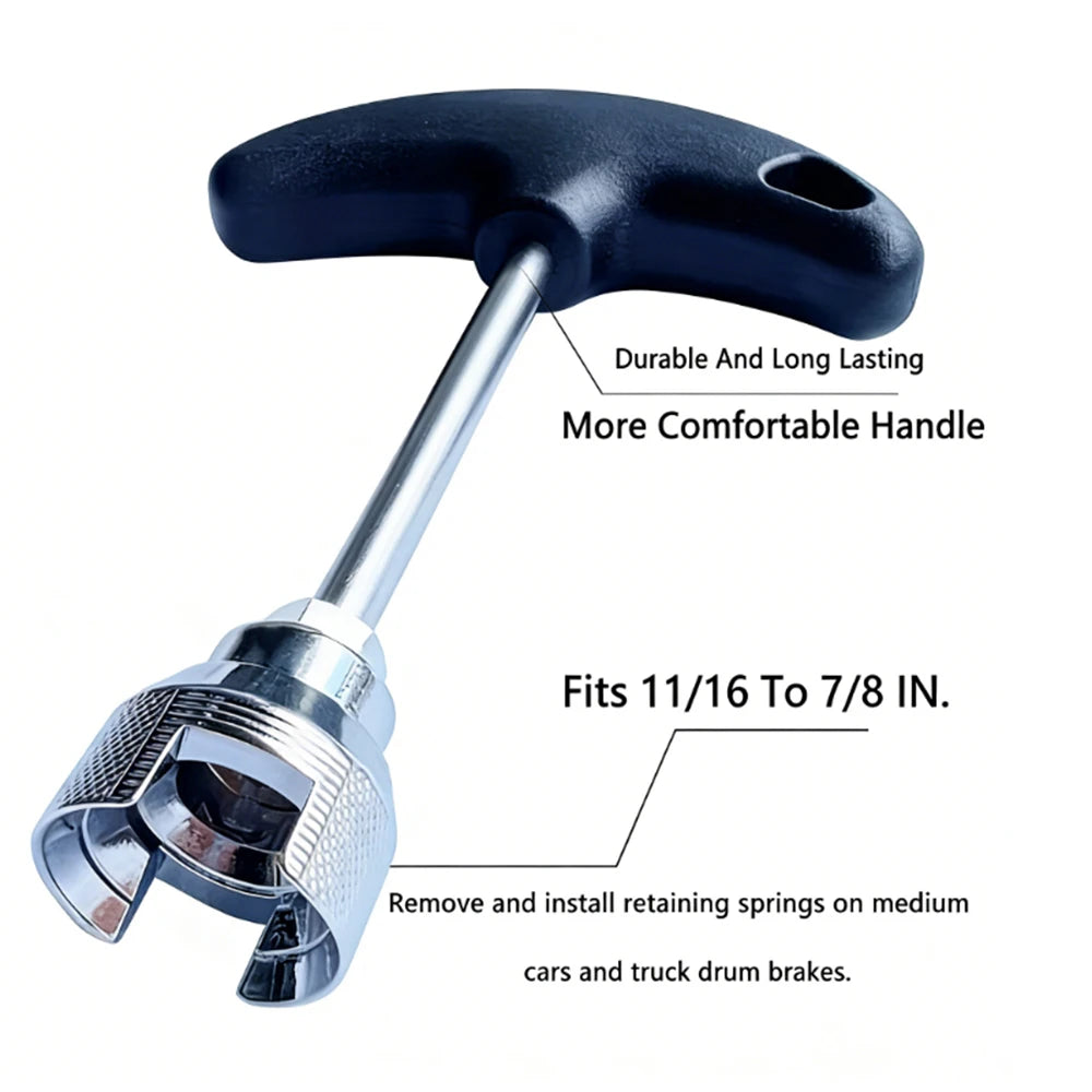 Brake Spring Adjustment Tool, Heavy Duty Brake Spring Compressor Tool with Ergonomic Grip, Universal Car Truck Brake Repair Tool