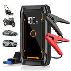 STSCEZ 4000A Peak 12V Car Jump Starter, Battery Booster with LED Light and LCD Power Display, Portable Power Bank and Charger with Smart Clamps, Emergency Starter for 5.0L Petrol and 3.0L Diesel Engines