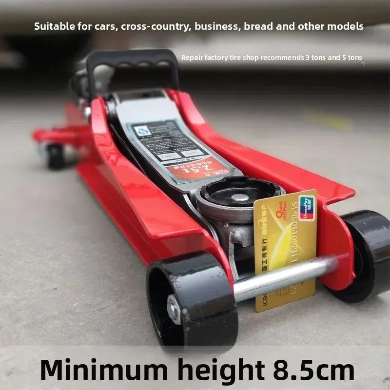 Durable  Jack Horizontal Hydraulic Car with Thickened Hand Crank 2.5 Off-road Car Hydraulic Tire Replacement 2 Tons 3 Tons
