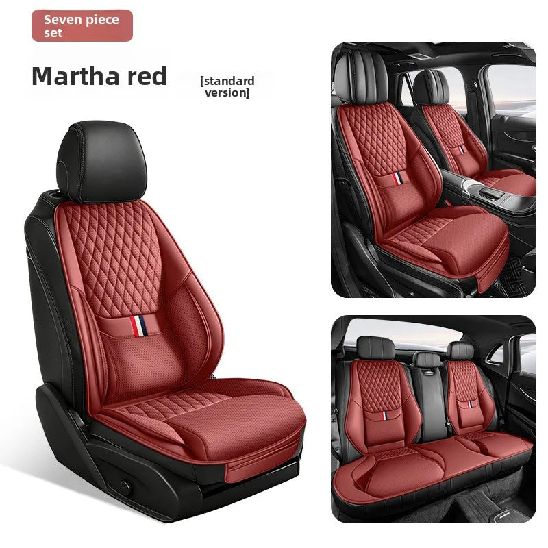 Universal Ergonomic Car Seat Cover Built-in 6cm Lumbar Support and Leg Bolster Breathable SUV Sedan Cushion Car Seat Protection