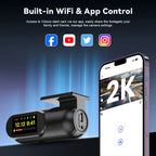 Soam﻿ 2K Dash Camera For Cars WiFi DVR Dash Cam Video Recorder Night Vision 24H Parking Monitor Dashcam Support GPS Car Mobile World