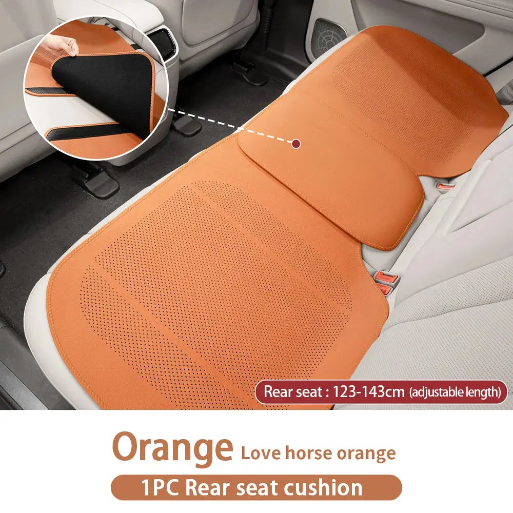Universal Car Seat Cushion Leather Breathable Hole Summer Car Interior Car Seat Cover Four Seasons Automotive Parts Car Mobile World