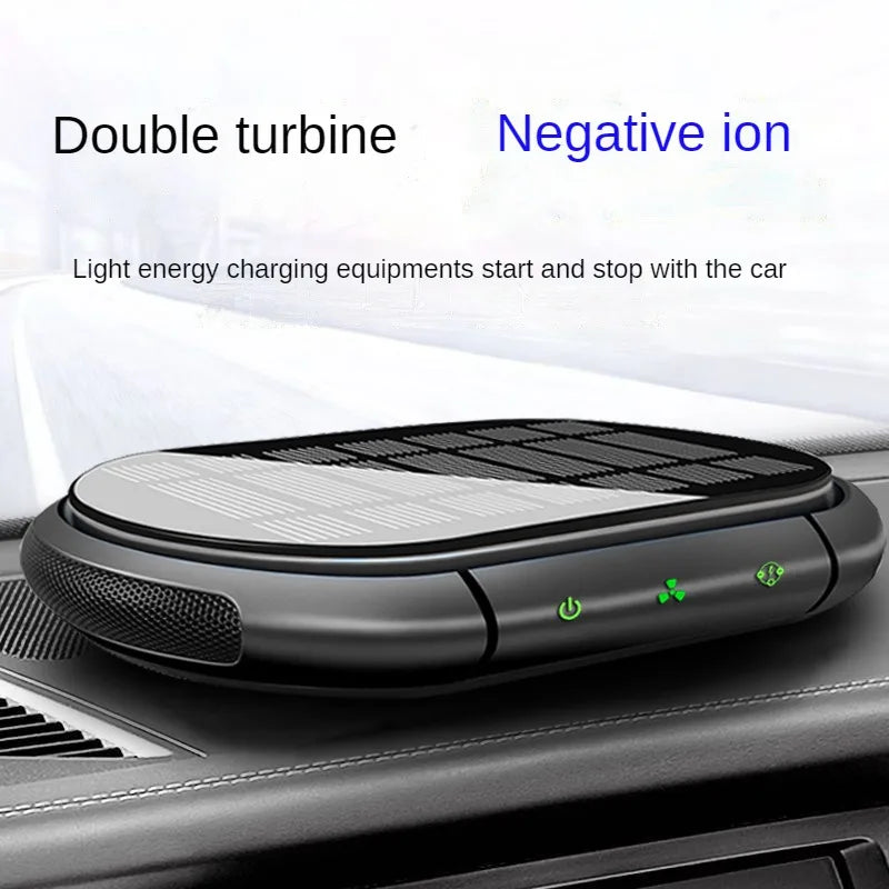 Solar Air Purifier Car Auto Negative Ion Generator USB Rechargeable Oxygen Bar Deodorization Formaldehyde Removal Air Purifier CM World