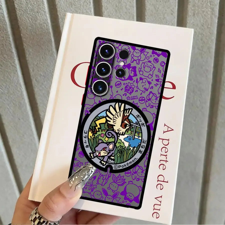 Funda Back Phone Cover Case for Samsung Galaxy S26 S21 S22 S24 Plus Note 20 Ultra 10+ S20 FE S23 FE S25 Ultra Anime P-Pokemon