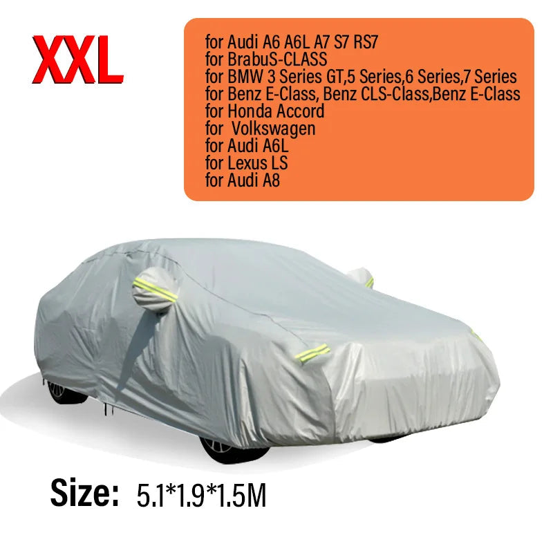 1pcs Car Cover Outdoor Protection Full Cover Anti-Deciduous Bird Droppings Sunshade Dustproof Protection Cover Auto Parts Car Mobile World