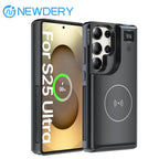 NEWDERY 10000mAh Magnetic Battery Charger Case for Samsung Galaxy S25 Ultra Battery Pack Portable Wireless Power Bank Case