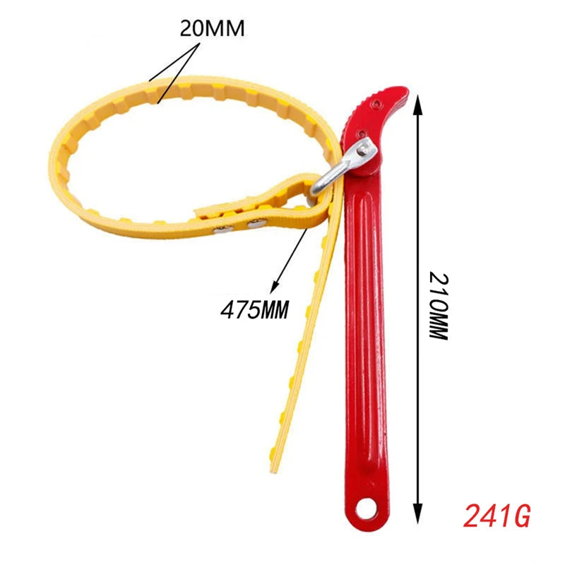 Adjustable Wrench Oil Filter Puller Multipurpose Belt Spanner Chain Jar Lids Cartridge Opener Oil Filters Car Repair Hand Tools