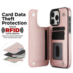 Card Slot Flip Leather Case For iPhone 16e 15 Pro Max 14 13 12 11 SE 3 2 XS XR 8 7 Plus Wallet Double Button Small Fragrant Wind