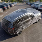 Car Sunscreen, Rainproof, Dustproof Disposable Car Clothing, Car Cover, Simple Transparent Plastic Full Cover, Full Car Cover