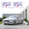 50 Packs Disposable Plastic Car Cover for Snow Outdoor Snow Car Cover with Elastic Band (12.5x21.6 Ft) for SUV Sedan Sport Cars CM World