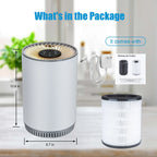 Portable Desktop Electronics Air Purifier Household Pet Car Freshener Brushless Motor USB Powered HEPA Filter UV Aromatherapy CM World