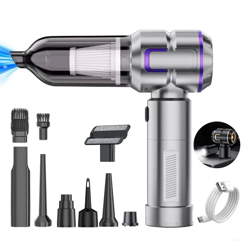 High Power 17000Pa Suction Portable Vacuum Cleaner Detachable Battery Multifunctional Tool For Cars Homes Outdoors D7YA Car Mobile World