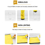 SEAMETAL Microfiber Car Wash Towel Ultra-Soft Scratch-Free Car Cleaning Towel Double-Side 400GSM Drying Cloth High Absorbency CM World