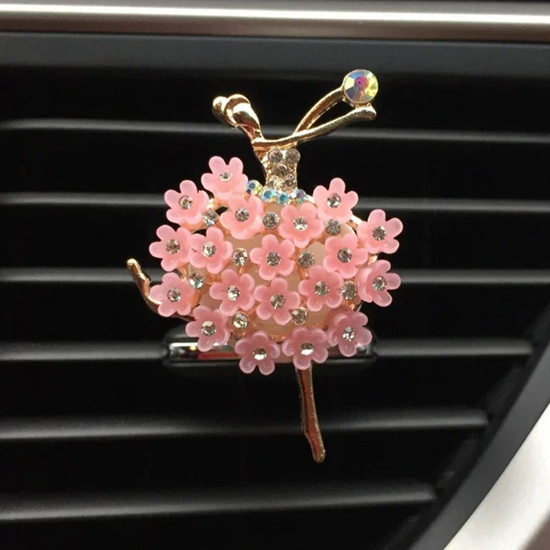 Car Fragrance Perfume Clip Diffuser Ballet Girl Car Air Freshener Auto Vent Scent Parfum Diffuser Diffuseur Voiture Car Purifier CM World