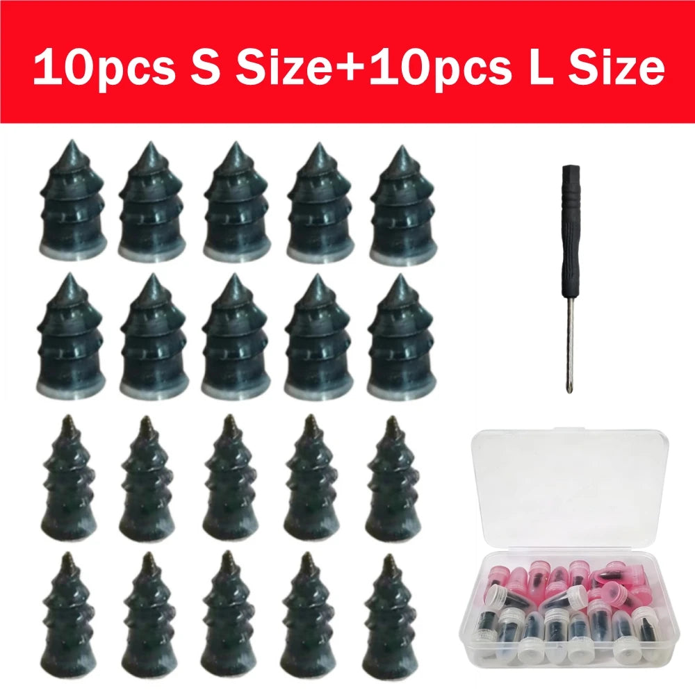20PCS Rubber Self-tapping Screws For Tire Repair Silicone Car Screw Tyre Plug Repair Rubber Cement Screws Tire Repair