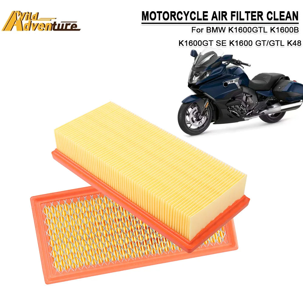 Motorcycle High Flow Air Filter For BMW K1600GTL K1600B K1600GT SE K1600 GT/GTL K48 Engine Intake Purification Cleaner Element CM World