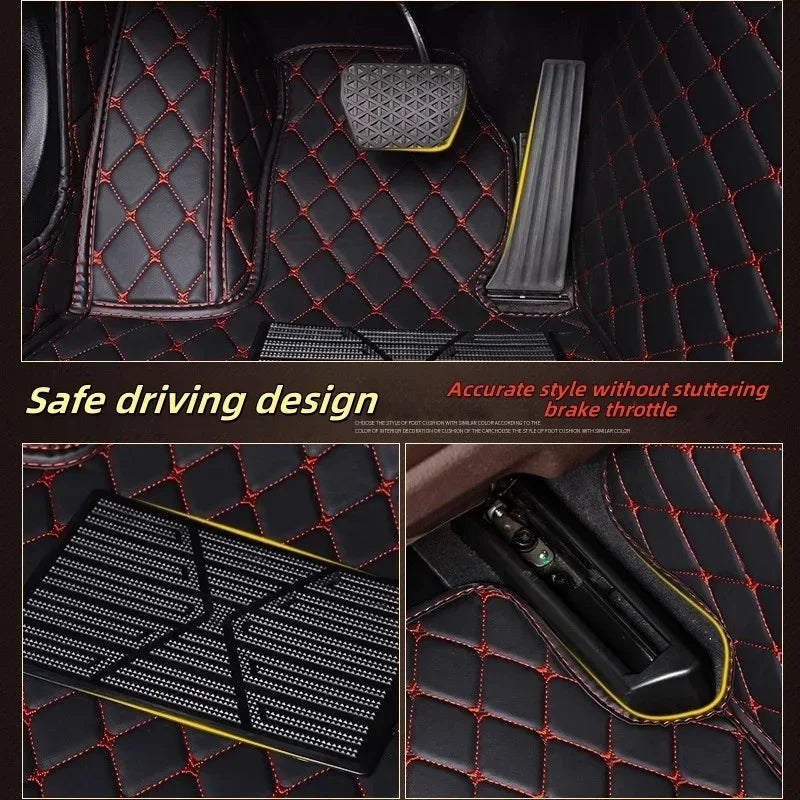 Car Floor Mats Custom Leather For For Renault Megane 2 3 4 Megane E Arkana Zoe 2006-2021 Car Interior Accessories