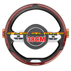 3PCS Car Steering Wheel Cover Warm Winter 38cm Round Steery Wheel Universa Glossy Laser Carbon Fiber Auto Interior Accessories CM World