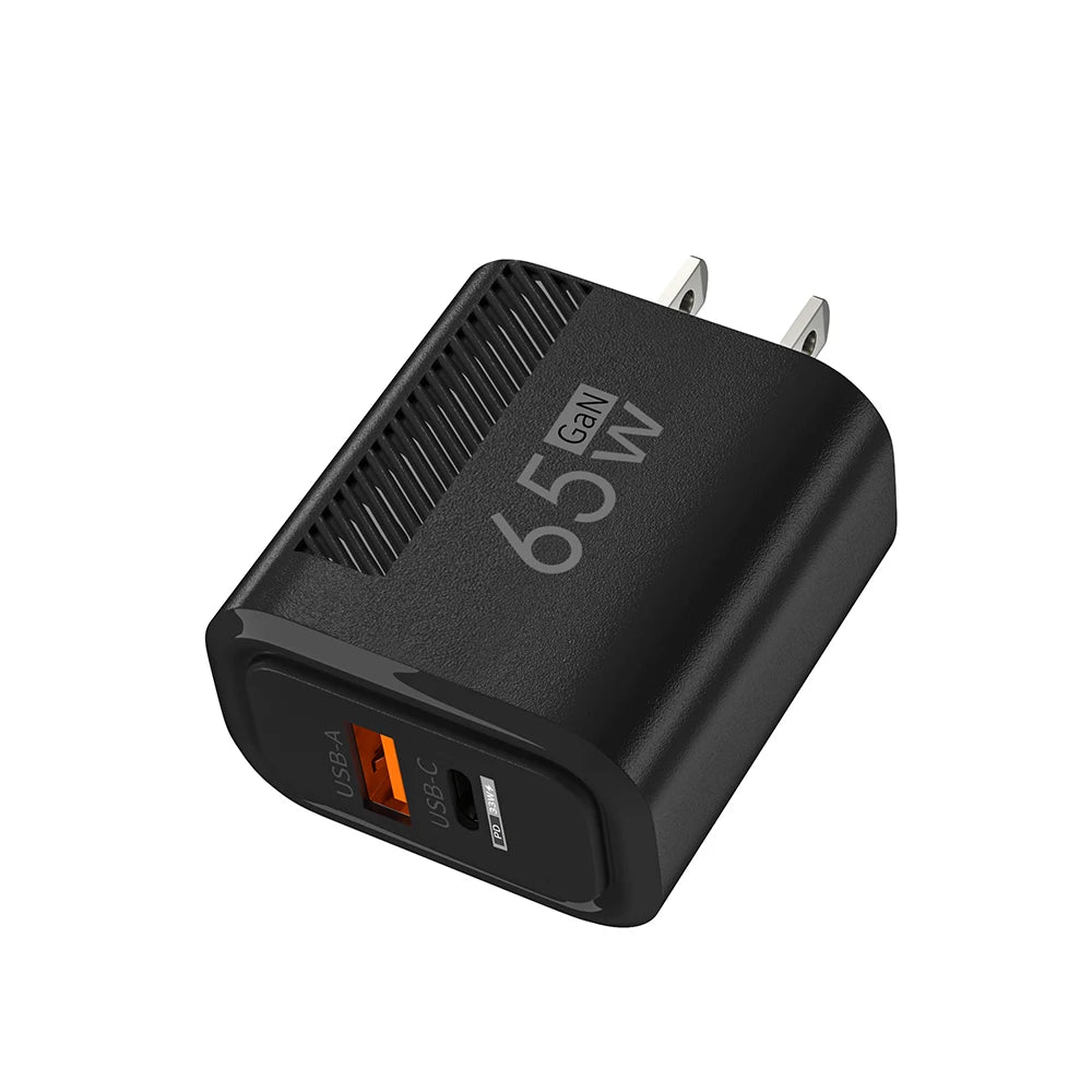 PD 65W GaN Charger USB C Fast Chargering Adapter For Samsung S22 S21 iPhone 14 13 Xiaomi Huawei LG Quick Charge 3.0 USB Charger Car Mobile World