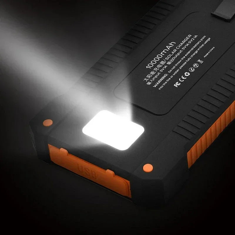 Lenovo 500000mAh Solar Power Bank Super Fast Charging Large Capacity Outdoor Portable External Battery for iPhone Samsung Huawei Car Mobile World