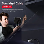 Ralcam 360° Two-Way Articulating Borescope, 5 Inch Screen Endoscope Inspection Dual Camera with 6+1 LEDs, 32G Card