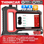 THINKSCAN Plus S7/S6/S4 OBD2 Scanner Car Diagnostic Tool Scan ABS SRS ECM TCM BCM IC AC System Free Reset Service Free Car Mobile World