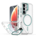 Luxury Clear For Magsafe Magnetic Lens Stand Holder Case For Samsung S26 S25 Ultra S24 S23 Plus A57 A37 A56 A17 A36 A55 Cover