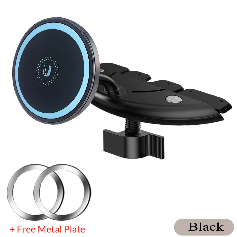 Safe Phone Holder Magnetic Car CD Slot Mount Support Mobile Bracket Cell Clip for iphone 16 15 14 13 12 11 Samsung Xiaomi