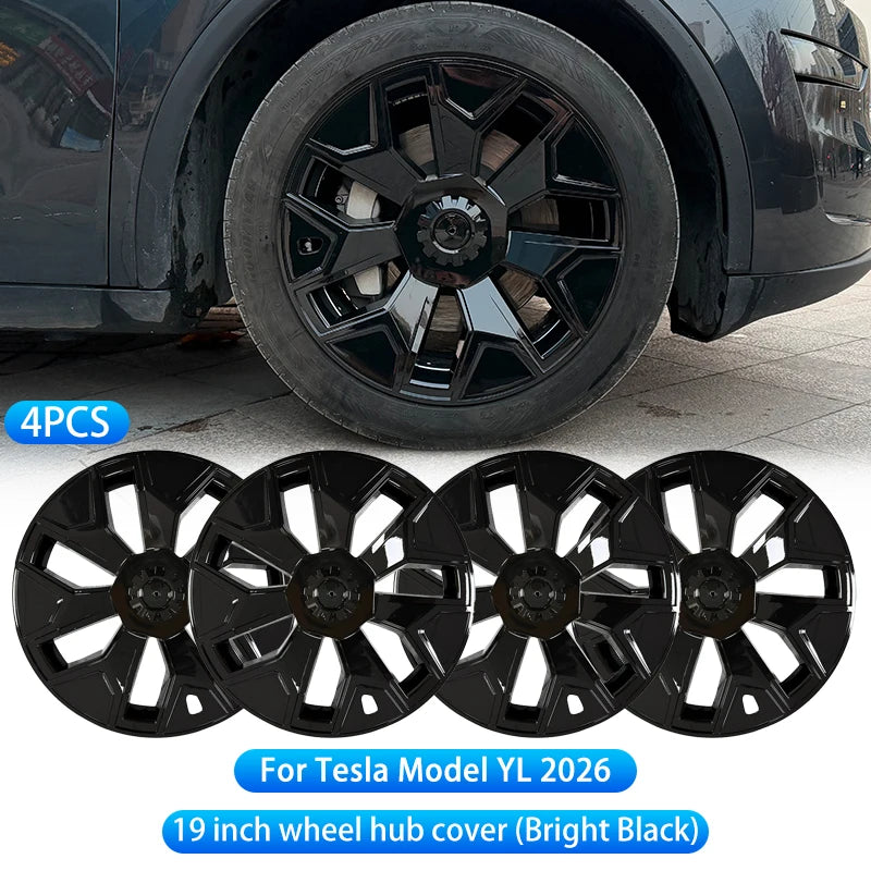 For Tesla Model YL Launch 2026 4PCS Hub Cap Car Replacement Wheel Cap 19 Inch Performance Automobile Hubcap Cover Accessories