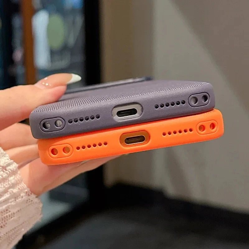 New Original Technology Woven Magnetic Case For iPhone 18 Pro 17 16 15 14 13 Pro Max For Magsafe Wireless Charger Official Cover