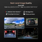 70mai A810S 4K Dash Cam IMX678 Dual HDR Supercapacitor 4G LTE Remote Control Wi-Fi 6 5GHz Voice Control GPS ADAS Car Camera